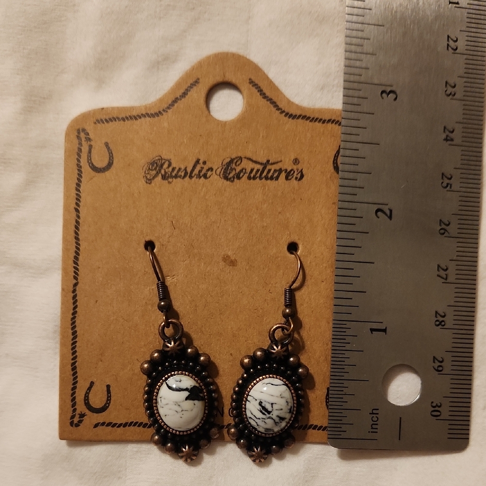 Black and White Earrings